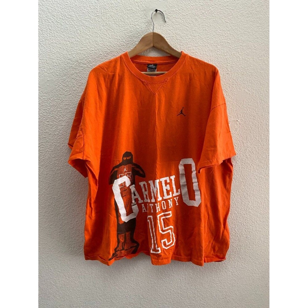 VTG Y2K Carmelo Anthony MELO Nike Jordan Jumpman T-Shirt 2XL New York Knicks